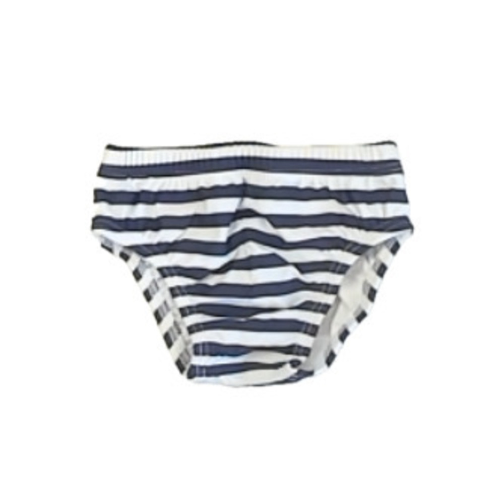 Primary.com Boys Navy Stripe Swimwear size: 12-18 Months
